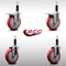 Service Caster 5'' SS Red Poly Swivel 1'' Expanding Stem Caster Set 2 Total Lock Brakes, 4PK SCC-SSEXTTL20S514-PPUB-RED-2-S-2-1 - alternate 3